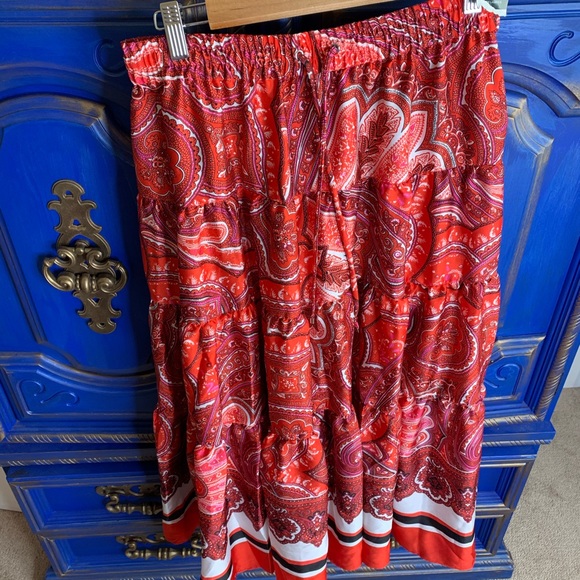 Lauren Ralph Lauren Paisley Skirt Prairie Medium - Picture 2 of 4